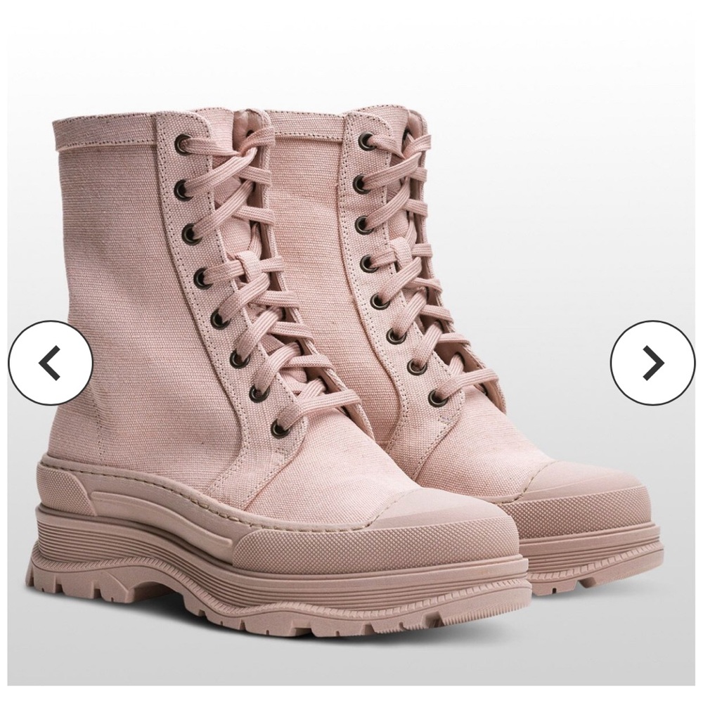 Free People Camp Out Canvas Lace Up Boot - Women's